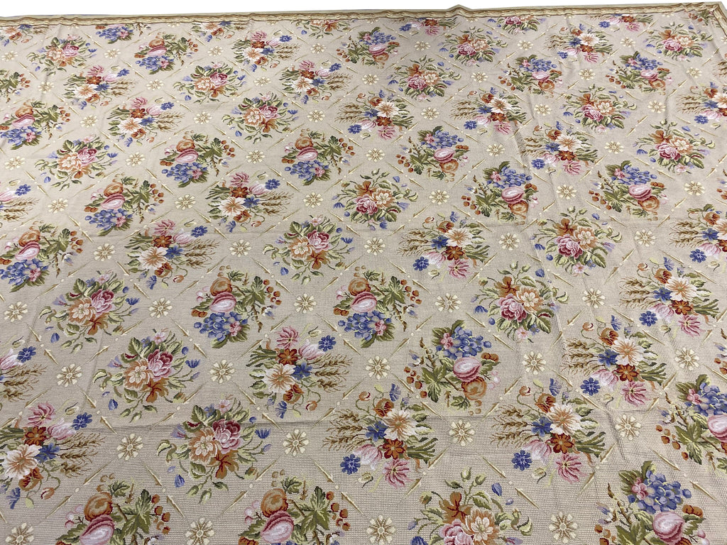 10 x 14 French Country Floral Needlepoint Rug #PIX-5740