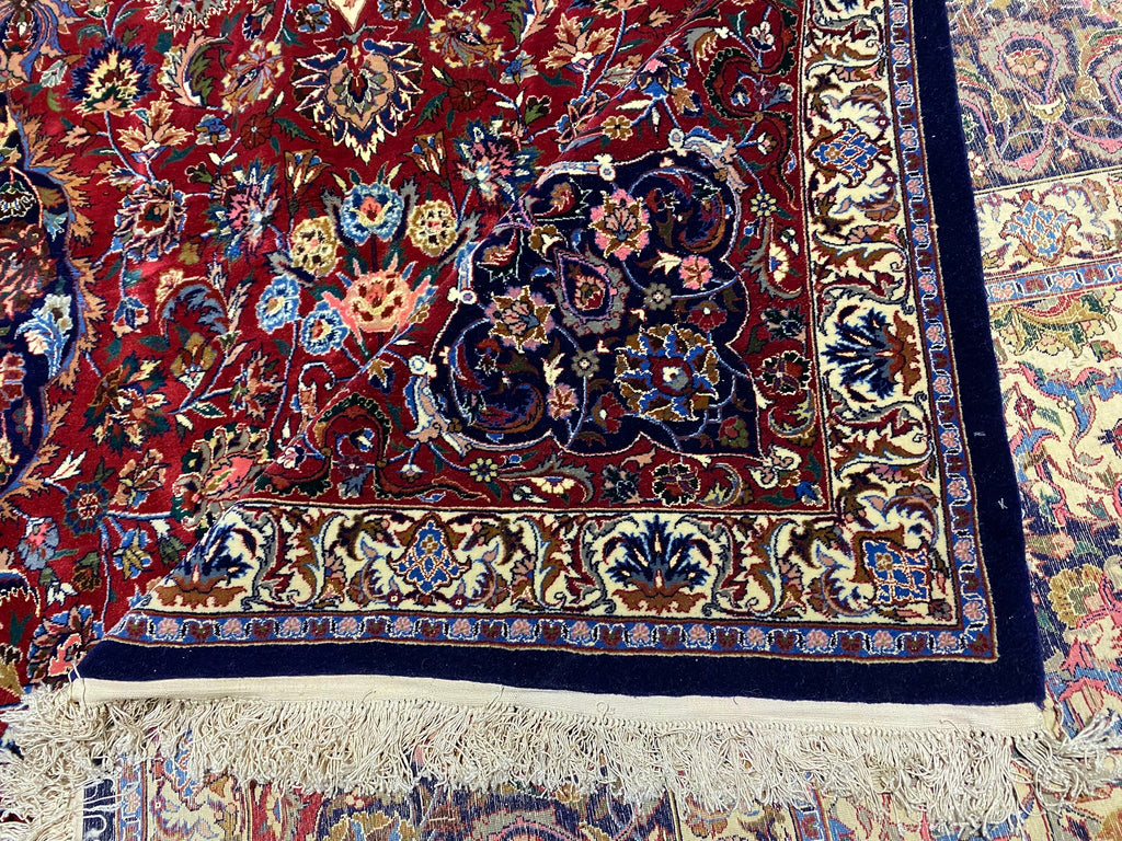 11.2 x 16.6 Fine Wool and Silk on Silk Foundation Handmade Rug #FPIX-5552