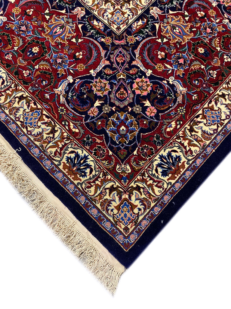 11.2 x 16.6 Fine Wool and Silk on Silk Foundation Handmade Rug #FPIX-5552