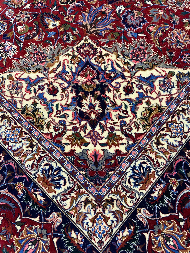 11.2 x 16.6 Fine Wool and Silk on Silk Foundation Handmade Rug #FPIX-5552