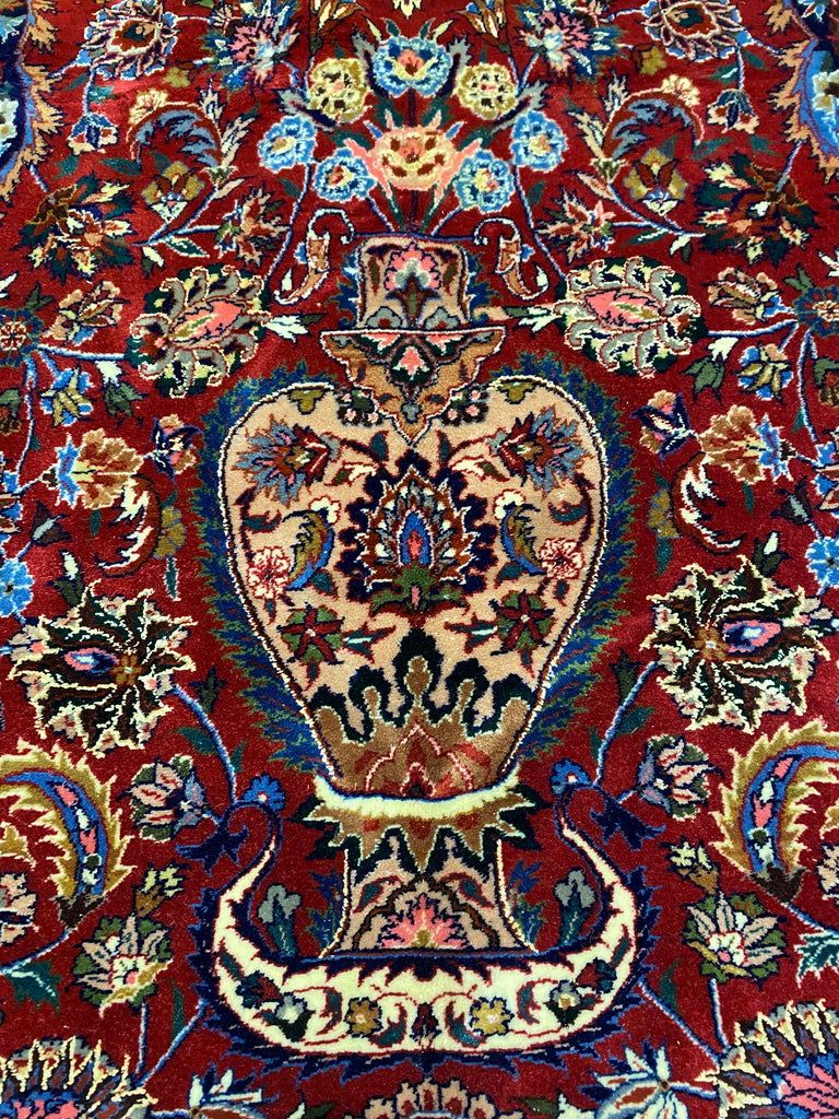 11.2 x 16.6 Fine Wool and Silk on Silk Foundation Handmade Rug #FPIX-5552