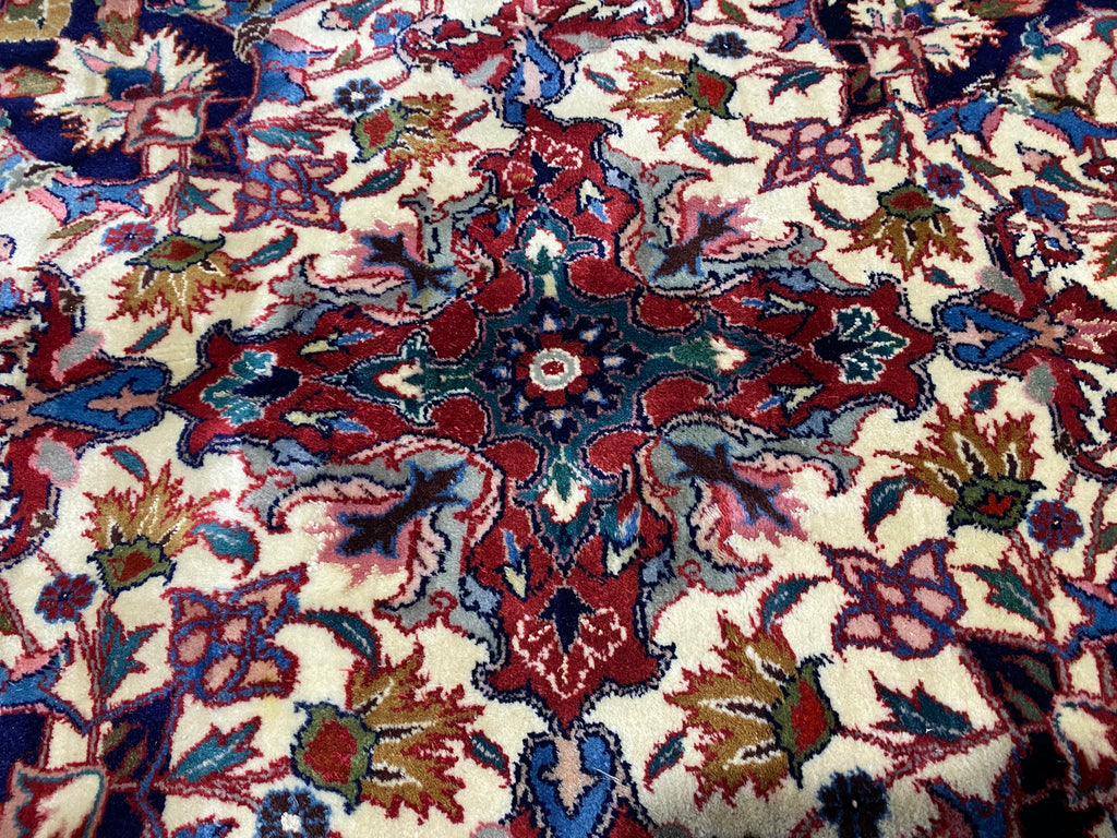11.2 x 16.6 Fine Wool and Silk on Silk Foundation Handmade Rug #FPIX-5552