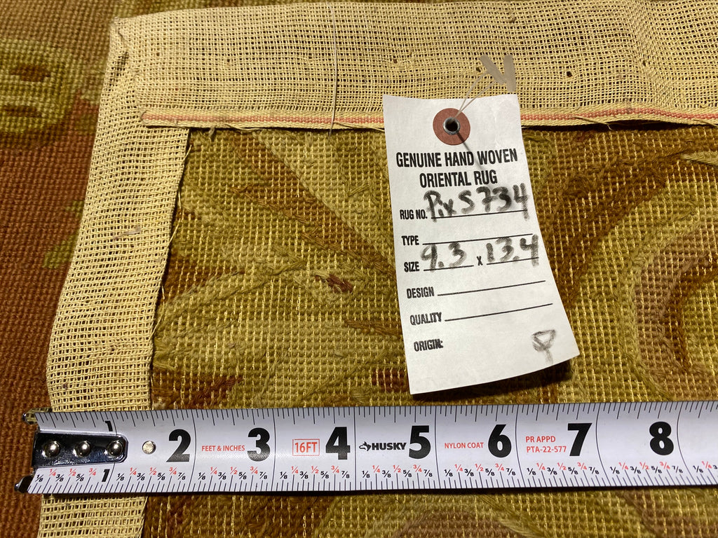 9.3 x 13.4 Flatweave Needlepoint Rug 5734