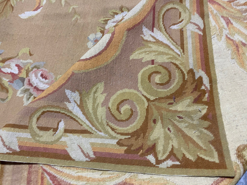 9.3 x 13.4 Flatweave Needlepoint Rug 5734