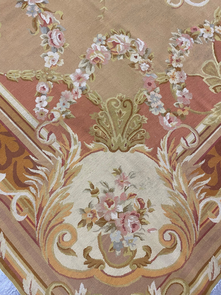 9.3 x 13.4 Flatweave Needlepoint Rug 5734