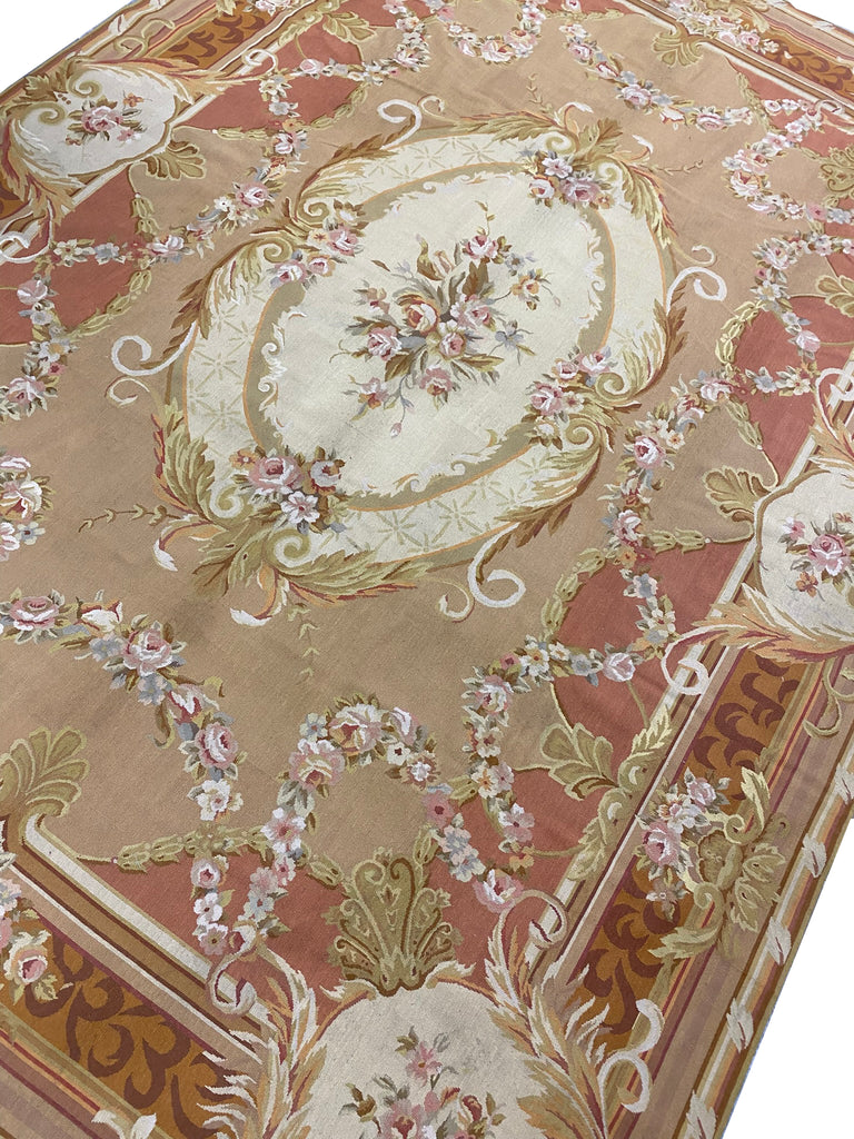 9.3 x 13.4 Flatweave Needlepoint Rug 5734