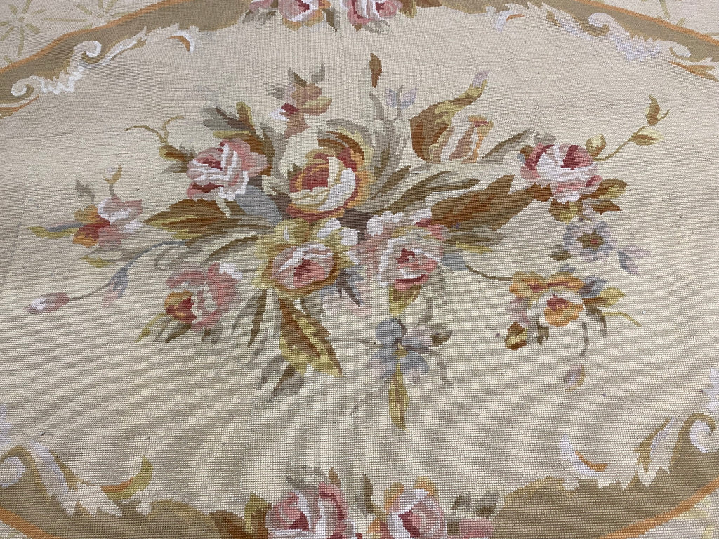 9.3 x 13.4 Flatweave Needlepoint Rug 5734