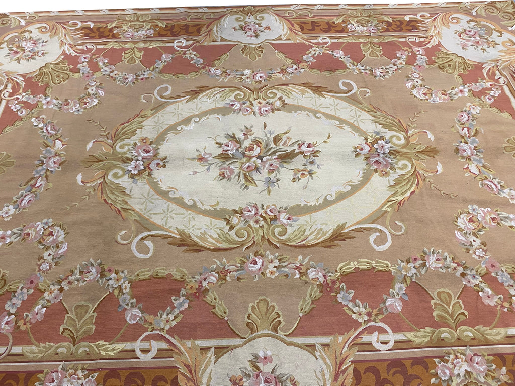 9.3 x 13.4 Flatweave Needlepoint Rug 5734