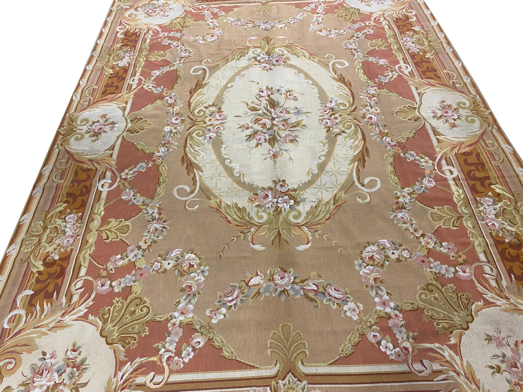 9.3 x 13.4 Flatweave Needlepoint Rug 5734