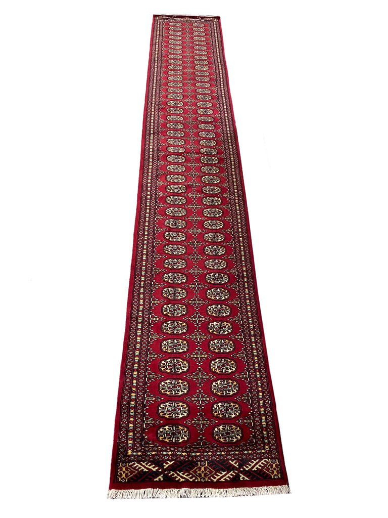16' Feet Long Runner Handmade Pakistan Bokhara Soft neat Silky Wool #PIX-29815