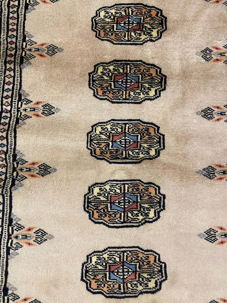 16' Feet Long Runner Handmade Pakistan Bokhara Soft Neat Silky Wool BEIGE Rug #F-6776