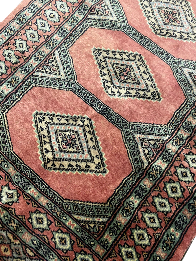 16' Feet Long Runner Handmade Pakistan Bokhara Soft neat Silky Wool SALMON #F-6778