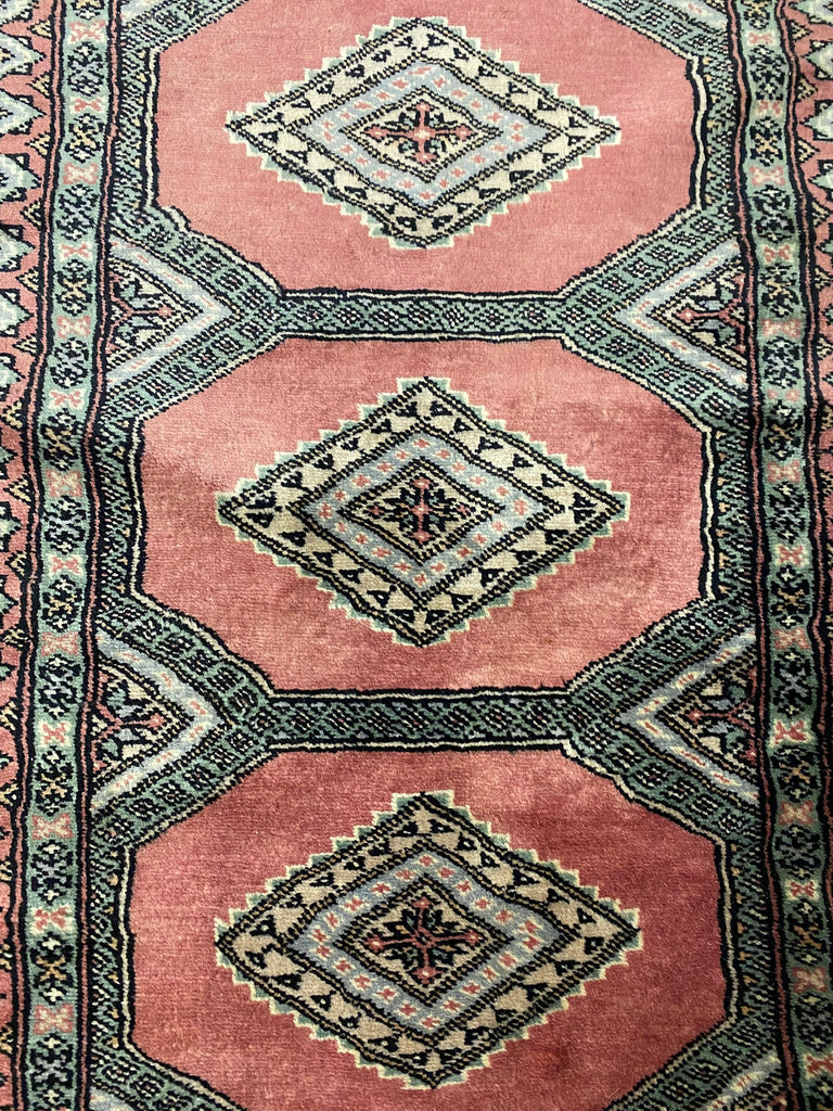 16' Feet Long Runner Handmade Pakistan Bokhara Soft neat Silky Wool SALMON #F-6778