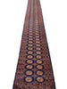 Load image into Gallery viewer, 18&#39; Feet Long Bokhara runner Handmade Pakistan NAVY BLUE #F-6779