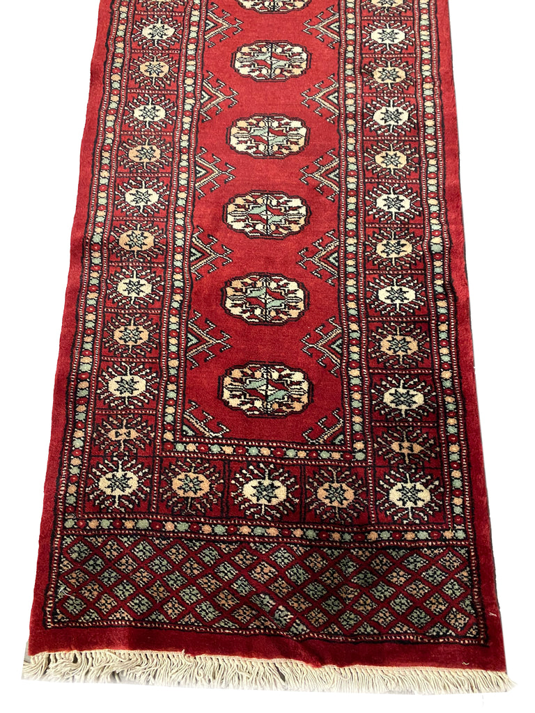 26' Extra Long Runner Handmade Bokhara carpet #F-6780