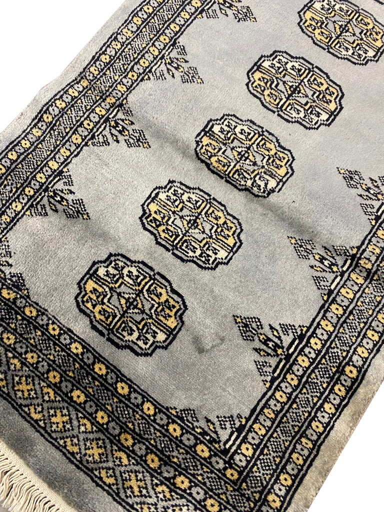 2' X 7' Feet Beige Handmade Bokhara Runner #F-6783