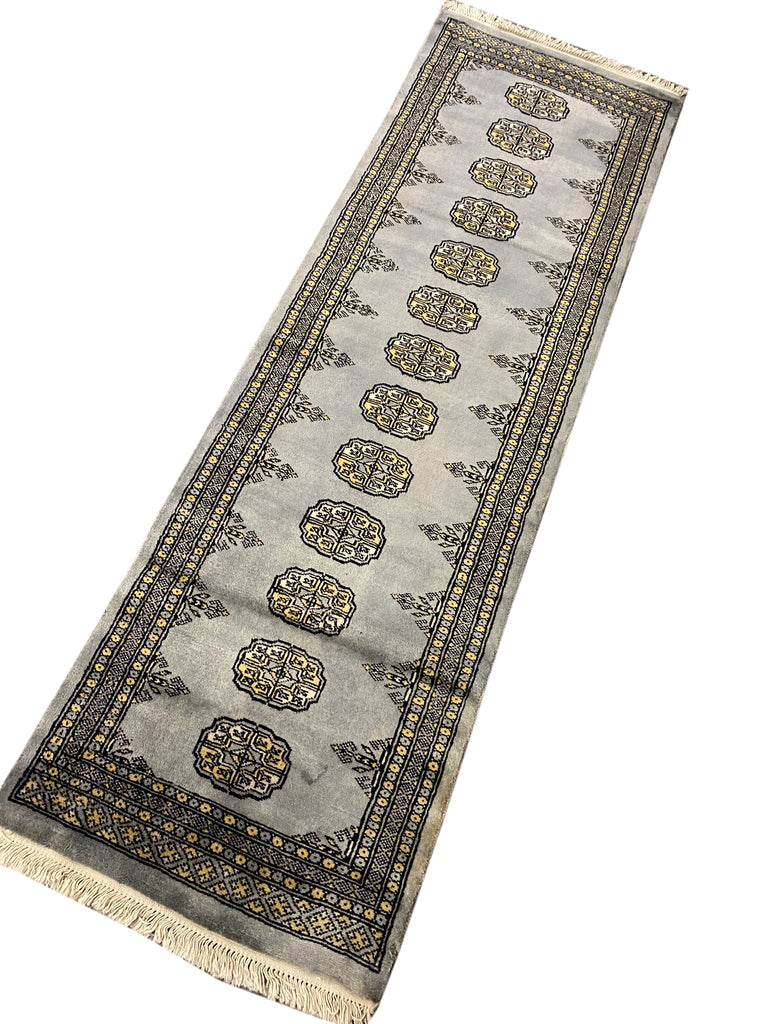 2' X 7' Feet Beige Handmade Bokhara Runner #F-6783