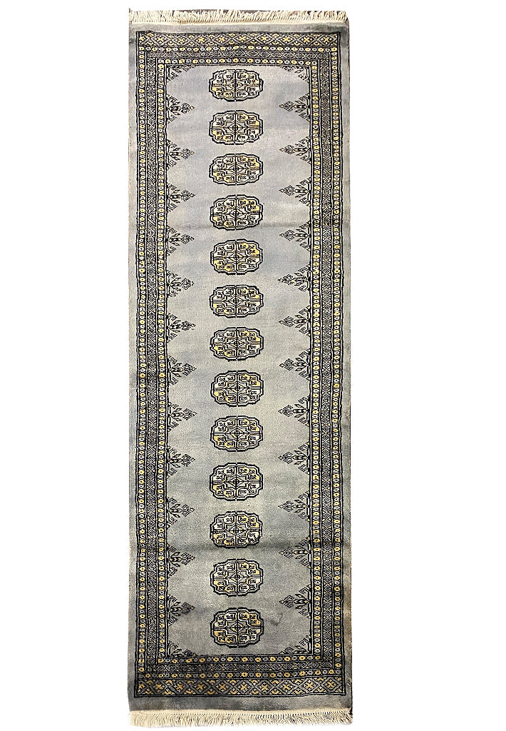 2' X 7' Feet Beige Handmade Bokhara Runner #F-6783