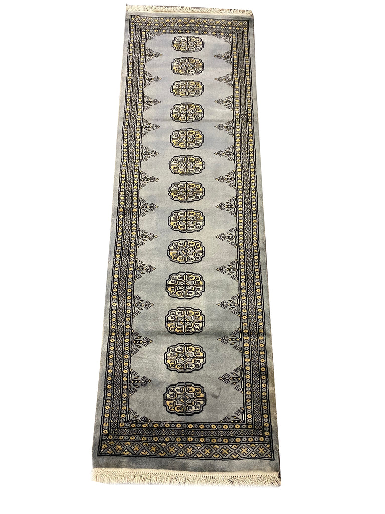 2' X 7' Feet Beige Handmade Bokhara Runner #F-6783