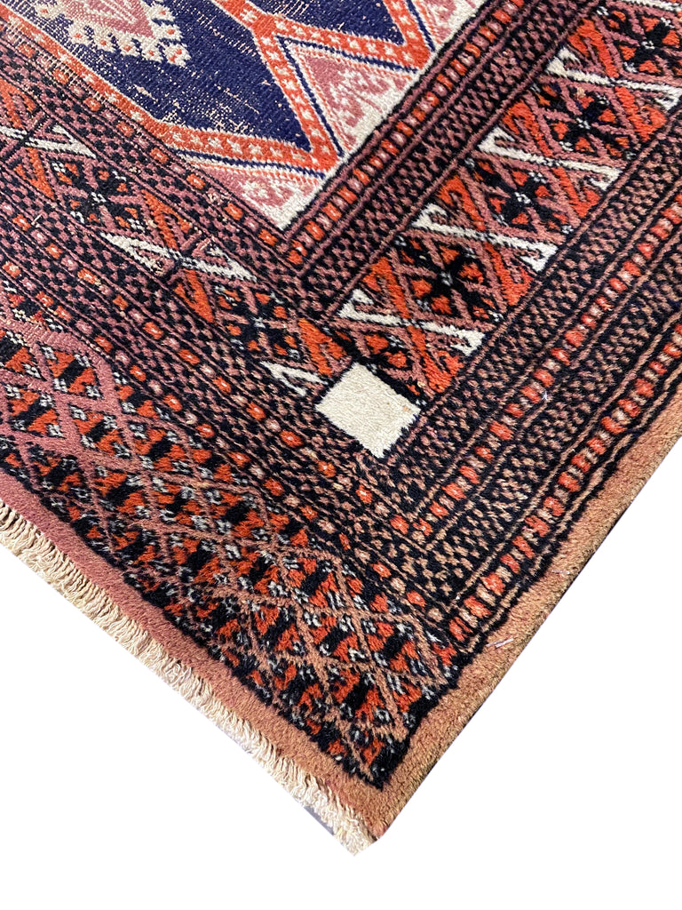2.9 x 7.9 Vintage Turkman Jaldar Runner- 1960's LOW PILE ESTAE Rug #F-6785