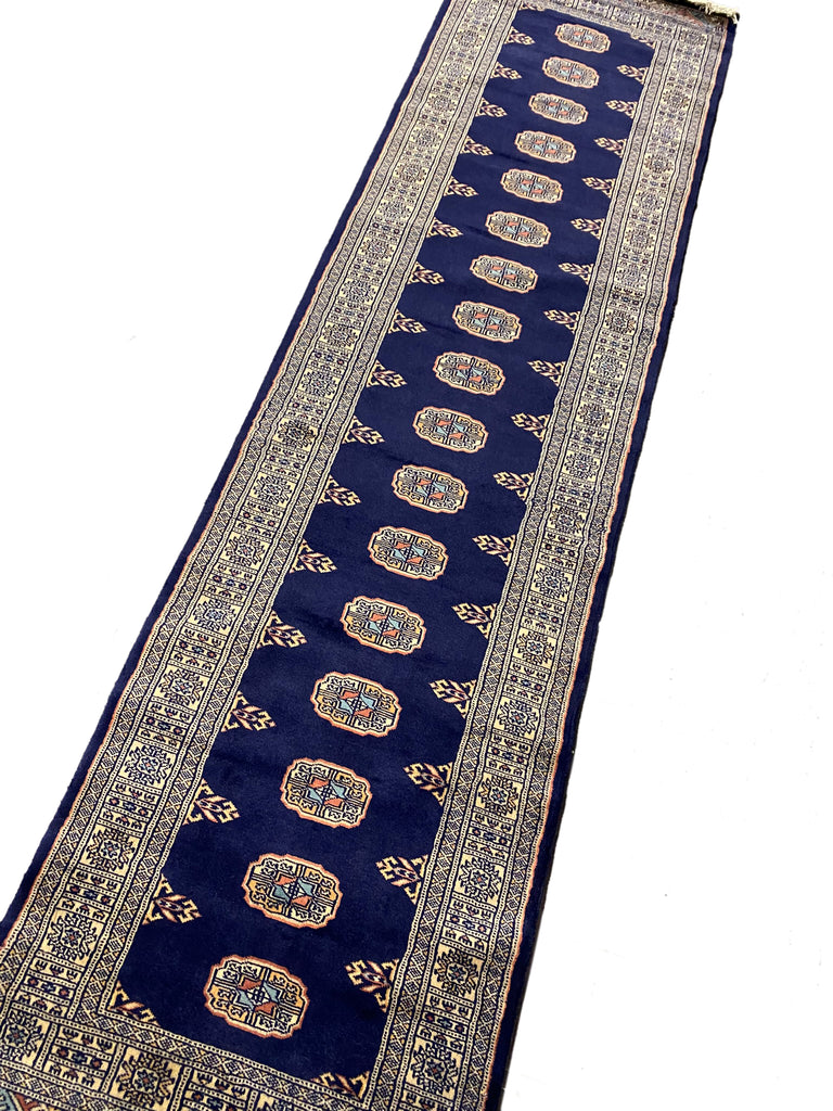 10' Feet BLUE Bokhara Runner #PIX-29906