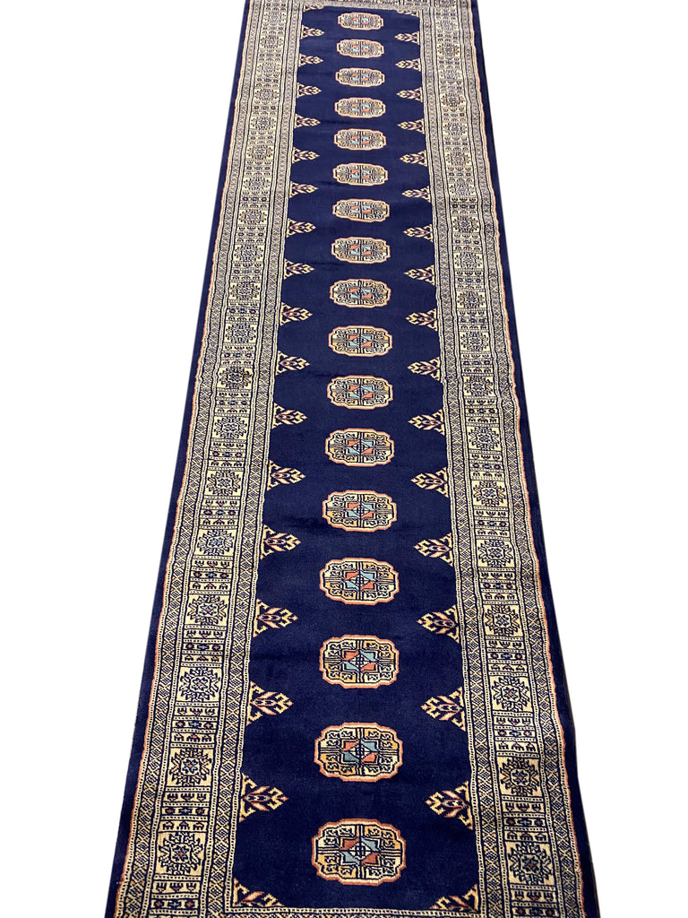 10' Feet BLUE Bokhara Runner #PIX-29906