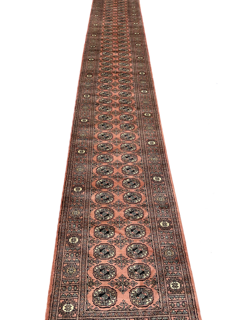 18' Feet Long Runner Handmade Bokhara Rug #PIX-29887