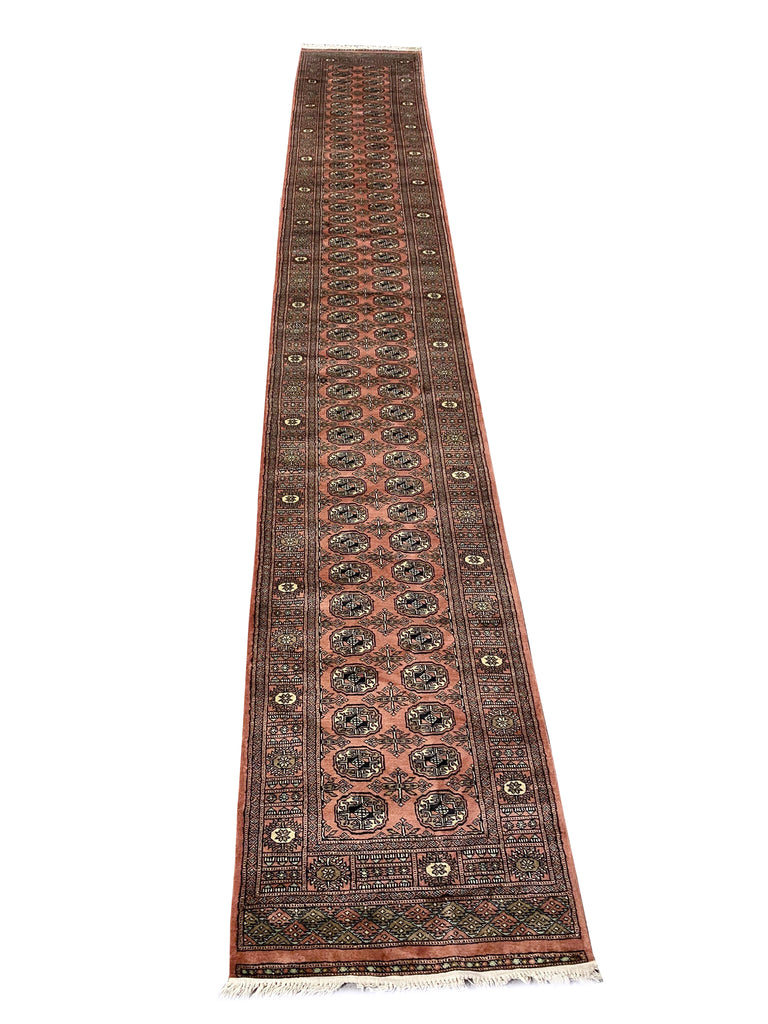 18' Feet Long Runner Handmade Bokhara Rug #PIX-29887