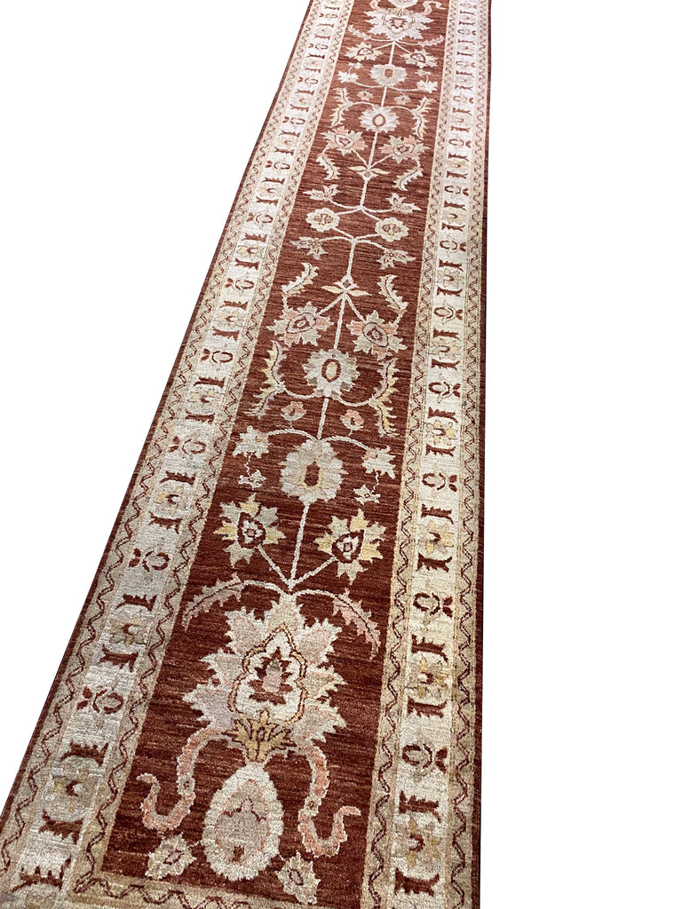 14' Feet Runner Chobi Peshawar Ziglar Handmade Afghanistan #F-6789
