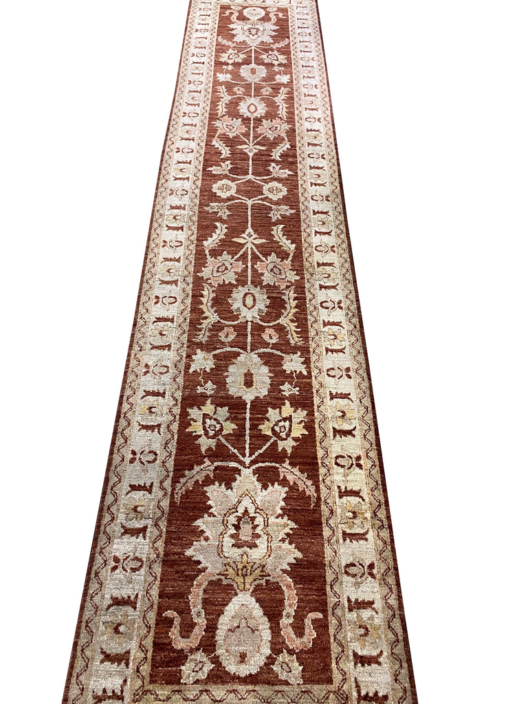 14' Feet Runner Chobi Peshawar Ziglar Handmade Afghanistan #F-6789