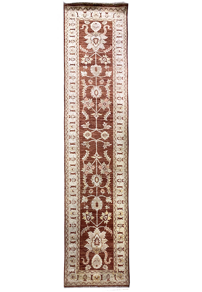 14' Feet Runner Chobi Peshawar Ziglar Handmade Afghanistan #F-6789