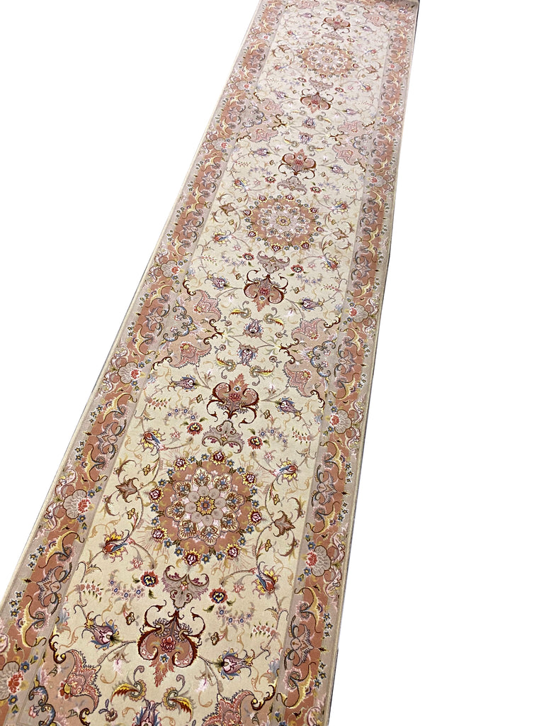 13' Authentic Persian Tabriz Runner Super Fine Quality 400 KPSI #F-6791