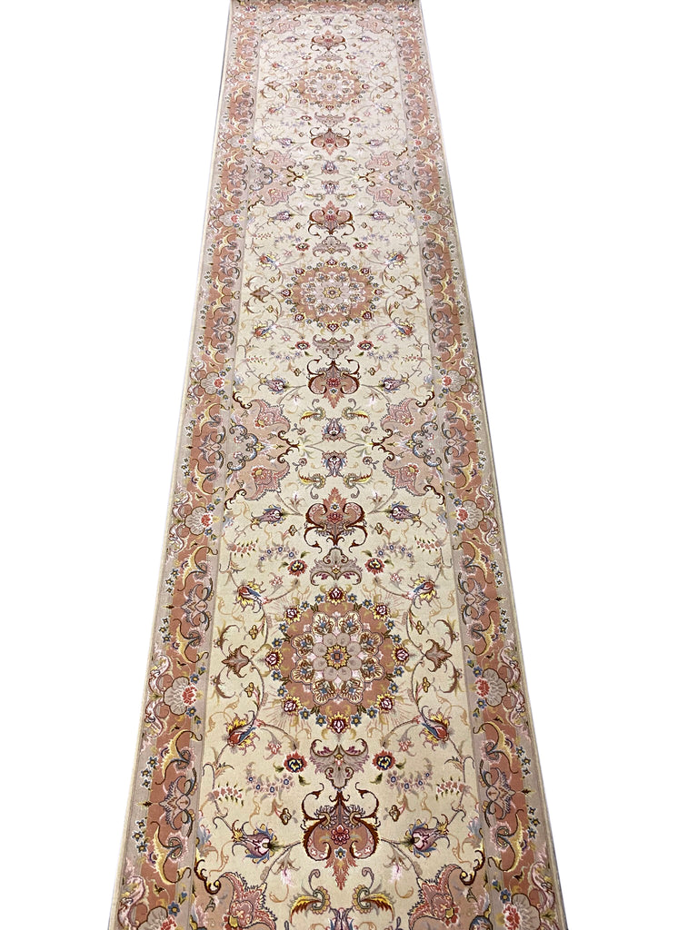 13' Authentic Persian Tabriz Runner Super Fine Quality 400 KPSI #F-6791