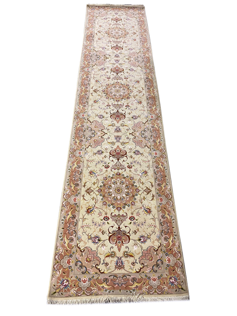 13' Authentic Persian Tabriz Runner Super Fine Quality 400 KPSI #F-6791