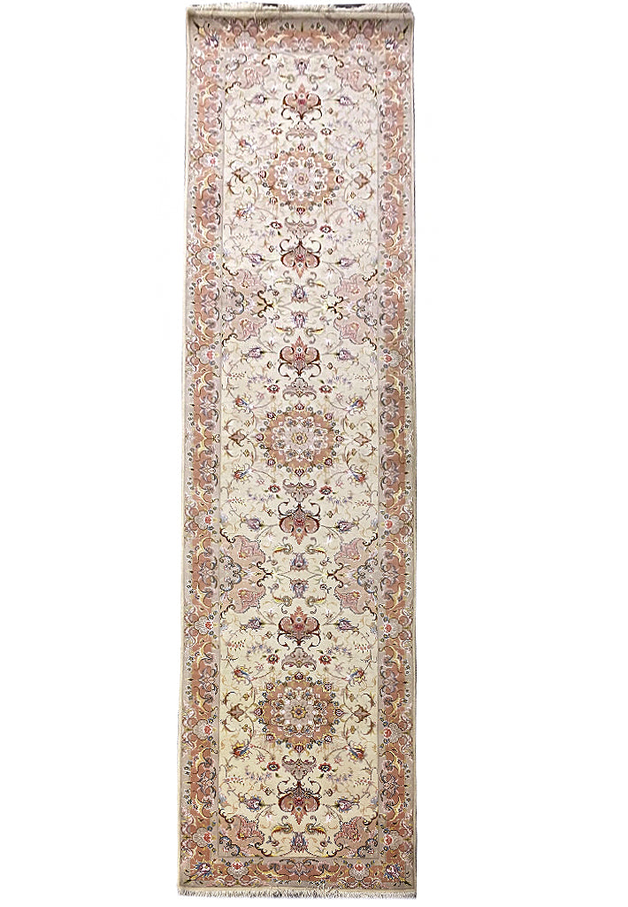 13' Authentic Persian Tabriz Runner Super Fine Quality 400 KPSI #F-6791