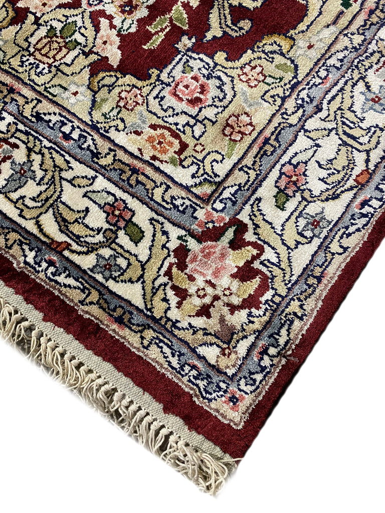 12' Feet Runner Handmade Bamboo Silk French BURGUNDY #F-6793