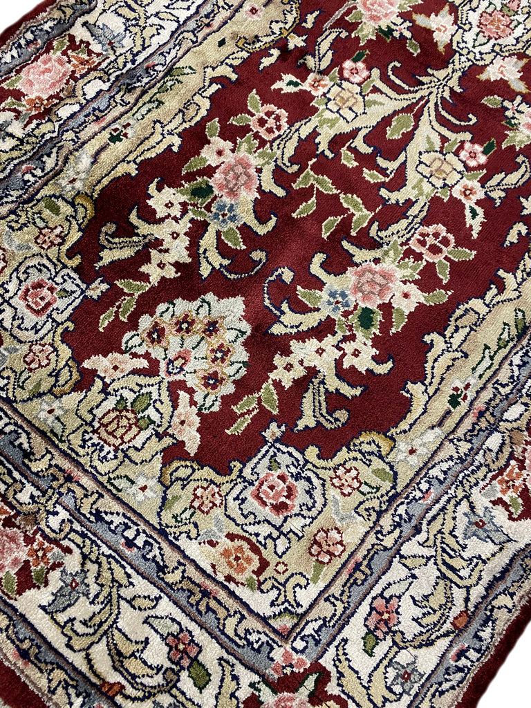 12' Feet Runner Handmade Bamboo Silk French BURGUNDY #F-6793