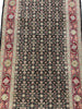 Load image into Gallery viewer, 8&#39; Feet Runner Herati Fish Tabriz BLACK Fine Rug Wool and SILK #F-6794
