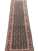 Load image into Gallery viewer, 8&#39; Feet Runner Herati Fish Tabriz BLACK Fine Rug Wool and SILK #F-6794