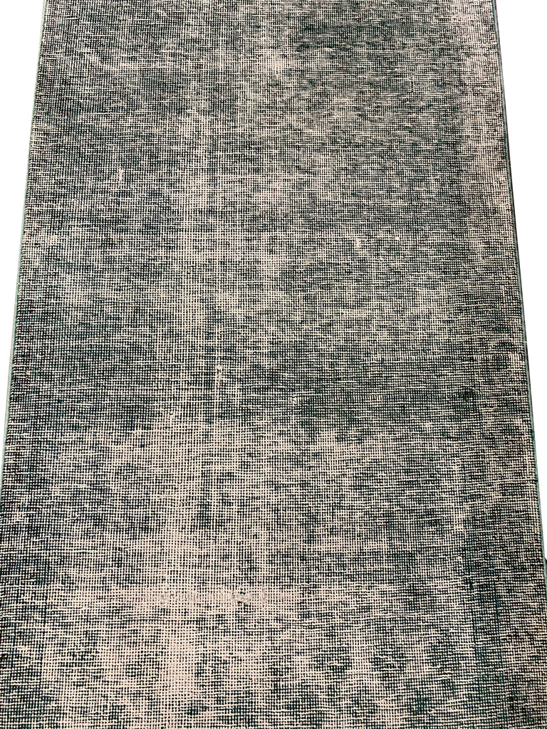 15' Long Vintage Runner Low Pile GREEN Contemporary #F-6795