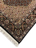 Load image into Gallery viewer, 3.1 x 4.11 Quality Handmade Wool and Silk Mahi Tabriz Rug BLACK #F-6797