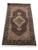 Load image into Gallery viewer, 3.1 x 4.11 Quality Handmade Wool and Silk Mahi Tabriz Rug BLACK #F-6797