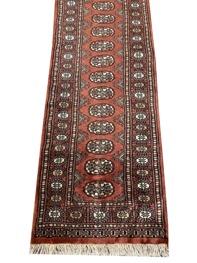 21' Feet LONG RUNNER Handmade Pakistan Bokhara #F-6799