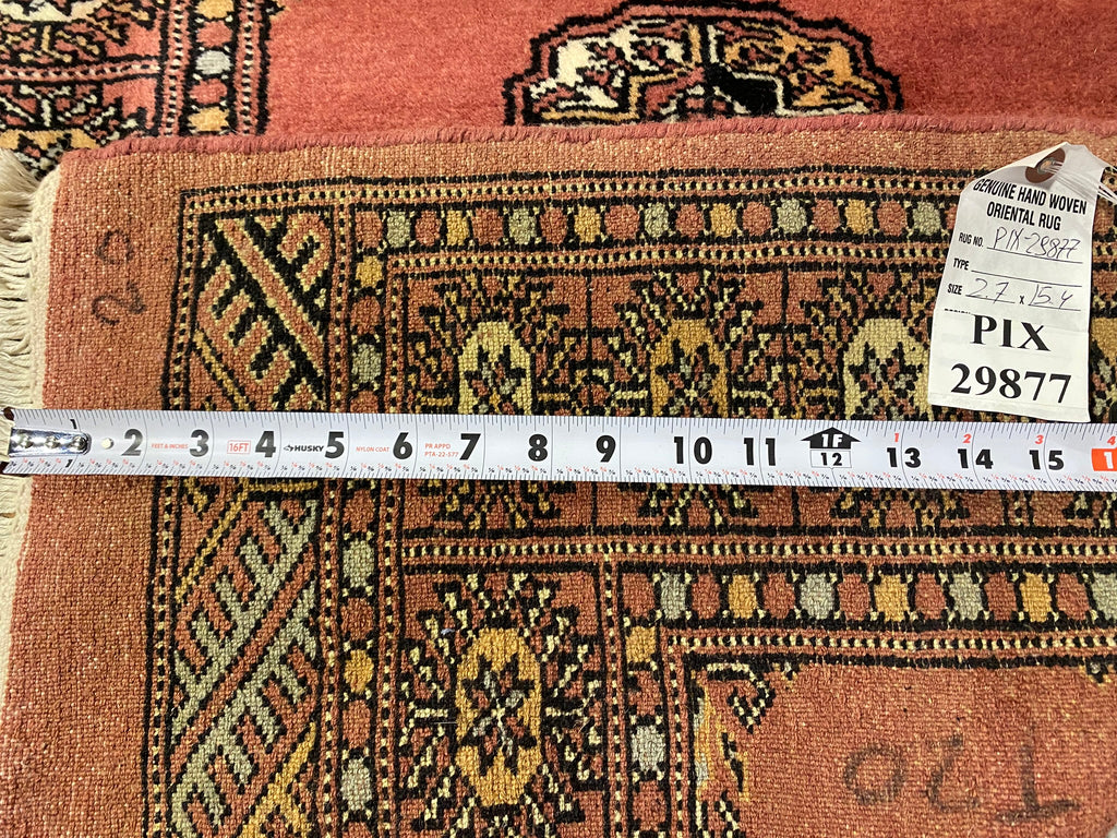 15' Feet Long Bokhara Runner Handmade Pakistan #PIX-29877