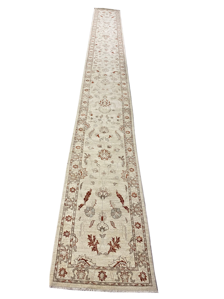 25' Long Handmade Chobi Peshawar Runner #F-6801