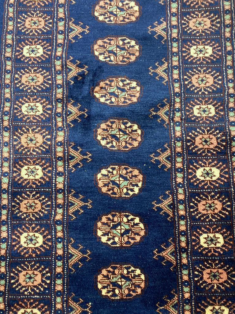 20' Feet Long Bokhara Handmade Runner DARK BLUE #PIX-29898
