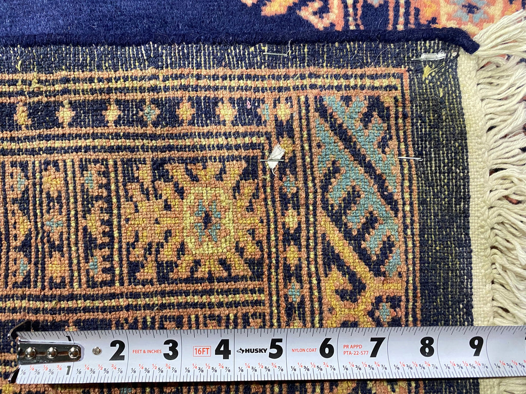 10' New Handmade Bokhara Runner DARK BLUE #PIX-29907