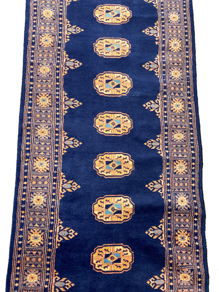 10' New Handmade Bokhara Runner DARK BLUE #PIX-29907