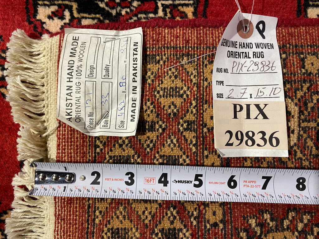 16' feet Long Runner Handmade Bokhara Rug #PIX-29836