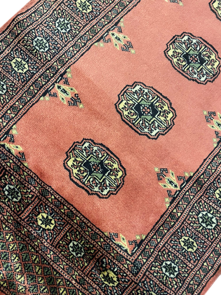 14' Feet Long Runner Classic Handmade Bokhara Rose Salmon #PIX-29874